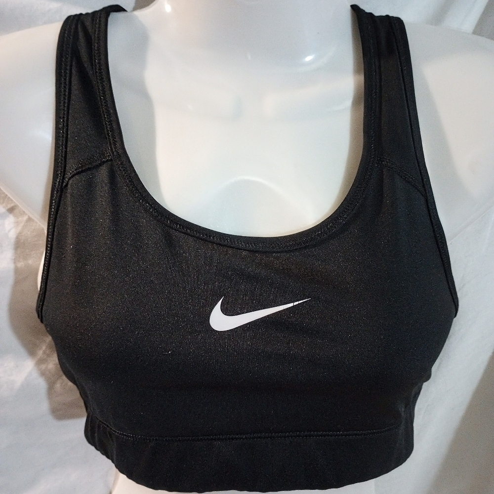 Nike dri fit black sports bra small